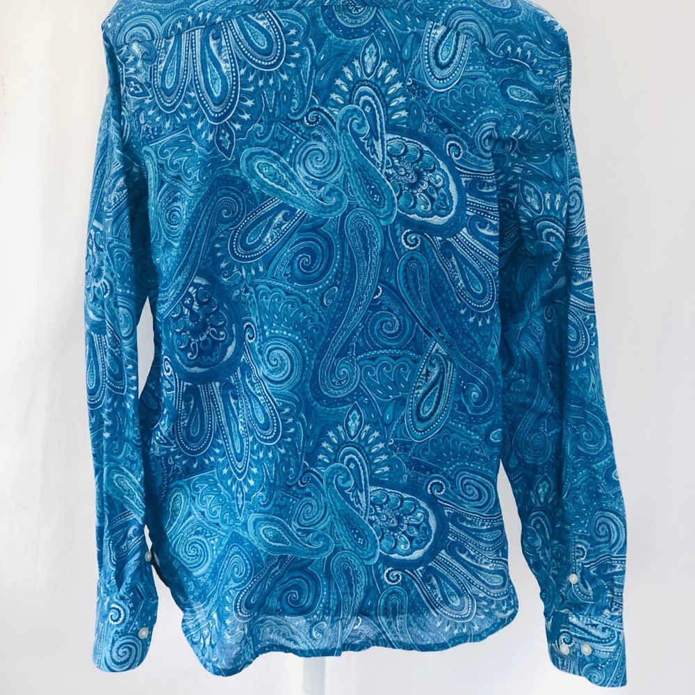 Lauren Ralph Lauren PL100% cotton paisley shirt - Picture 6 of 8